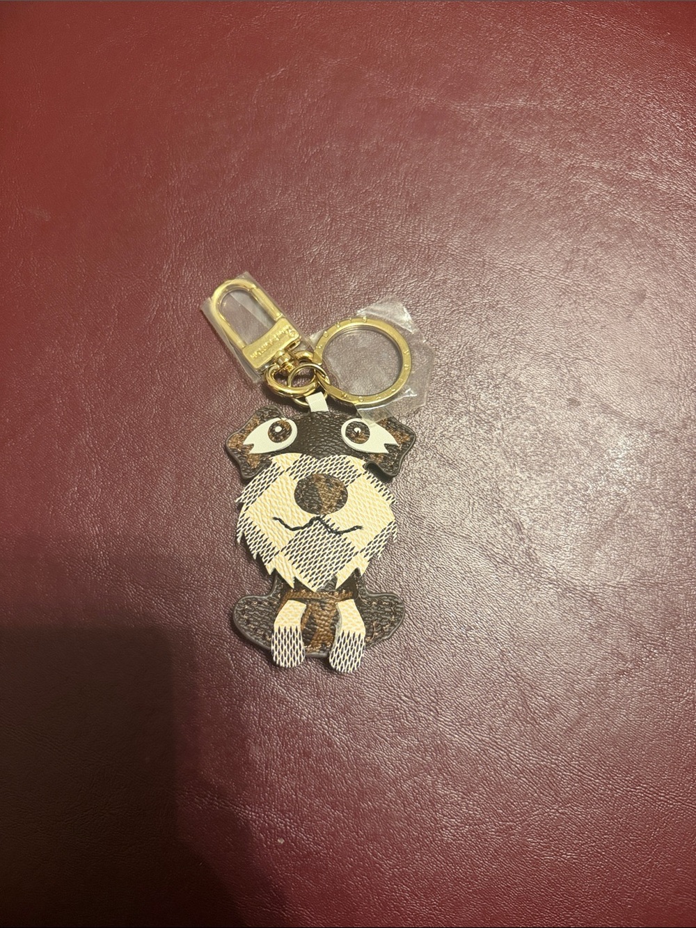 Cute Beige & Brown Dog Keychain  Accessory